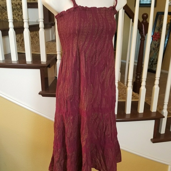 Calvin Klein Dresses & Skirts - Calvin Klein purple and gold flowy dress sz Small